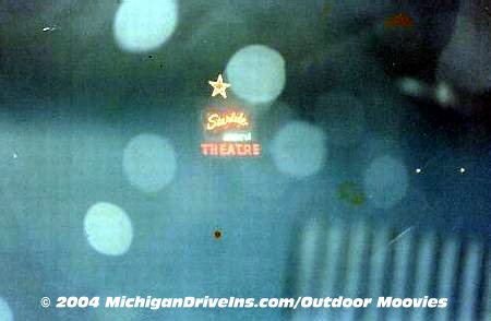 Starlite Drive-In Theatre - Starlite Marquee 1987 Courtesy Darryl Burgess-Outdoor Moovies (newer photo)